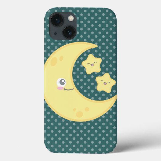 Kawaii Moon en Stars iPad Air Case (Achterkant)