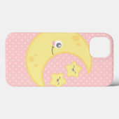 Kawaii Moon en Stars iPad Case (Achterkant (horizontaal))