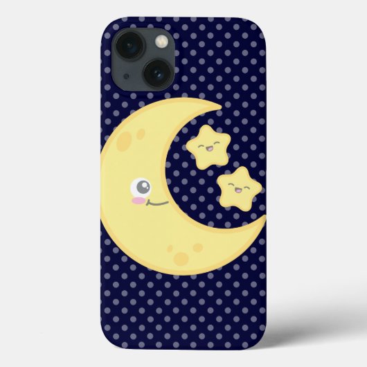 Kawaii Moon en Stars iPad Mini Case (Achterkant)