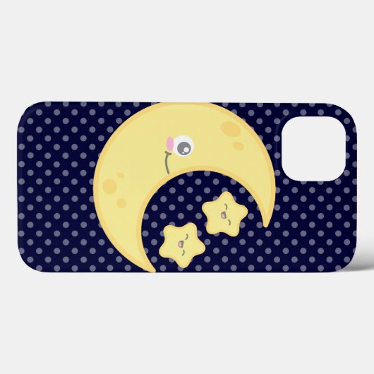 Kawaii Moon en Stars iPad Mini Case (Achterkant (horizontaal))