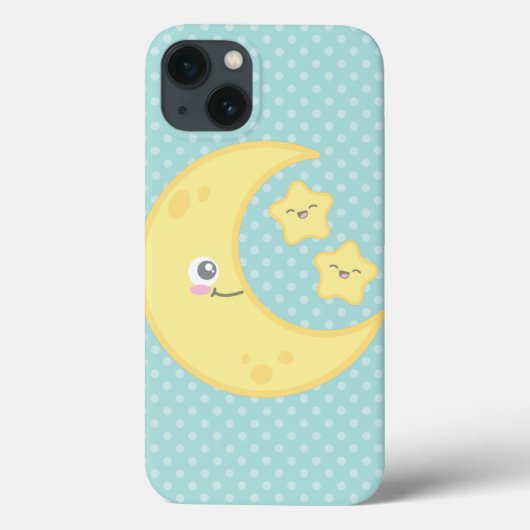 Kawaii Moon en Stars iPad Mini Case (Achterkant)