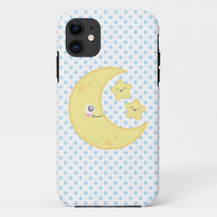Kawaii Moon en Stars iPhone Case