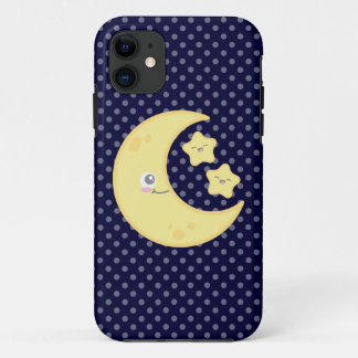 Kawaii Moon en Stars iPhone Case