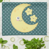 Kawaii Moon en Stars Kitchen Towel Theedoek (Gevouwen)