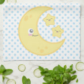 Kawaii Moon en Stars Kitchen Towel Theedoek (Gevouwen)