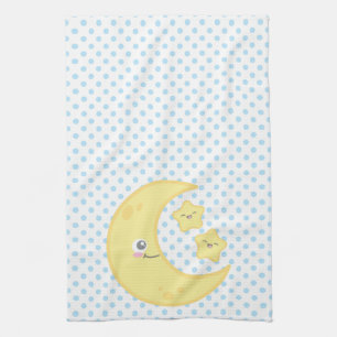 Kawaii Moon en Stars Kitchen Towel Theedoek
