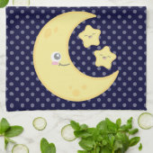 Kawaii Moon en Stars Kitchen Towel Theedoek (Gevouwen)