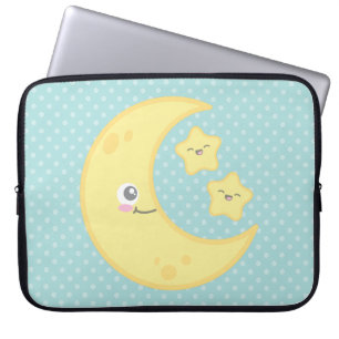 Kawaii Moon en Stars-laptophoes Laptop Sleeve