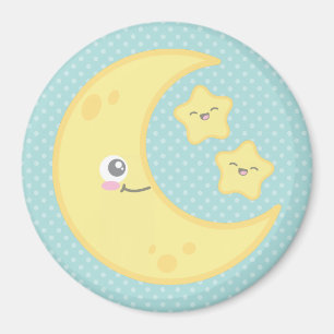 Kawaii Moon en Stars Magnet