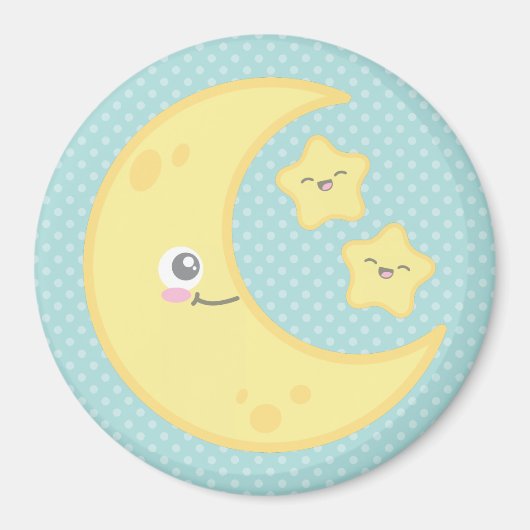 Kawaii Moon en Stars Magnet (Voorkant)