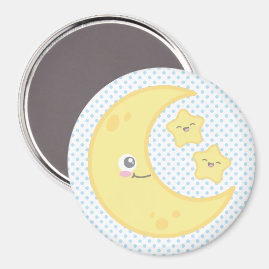 Kawaii Moon en Stars Magnet (Voorkant / Achterkant)