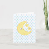 Kawaii Moon en Stars Note Card Kaart (Voorkant)