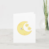 Kawaii Moon en Stars Note Card Kaart (Voorkant)