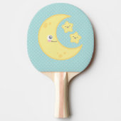 Kawaii Moon en Stars Ping Pong Paddle Tafeltennisbatje (Voorkant)