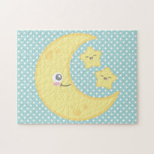 Kawaii Moon en Stars Puzzle Legpuzzel
