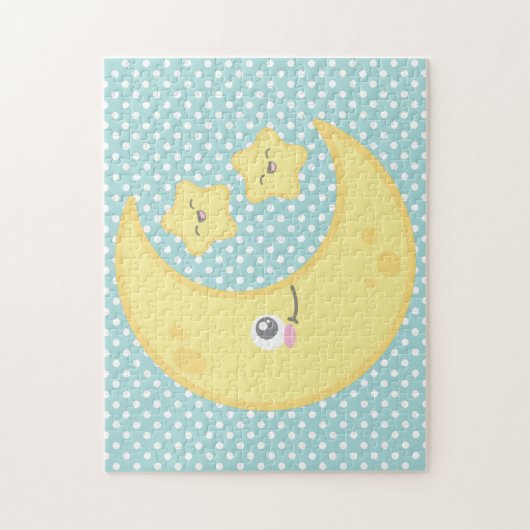 Kawaii Moon en Stars Puzzle Legpuzzel (Verticaal)