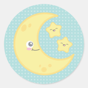 Kawaii Moon en Stars Stickers
