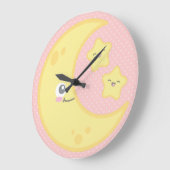 Kawaii Moon en Stars Wall Clock Grote Klok (Hoek)
