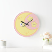 Kawaii Moon en Stars Wall Clock Grote Klok (Huis)
