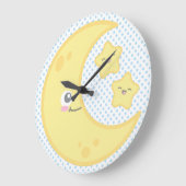 Kawaii Moon en Stars Wall Clock Grote Klok (Hoek)