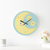Kawaii Moon en Stars Wall Clock Grote Klok (Huis)