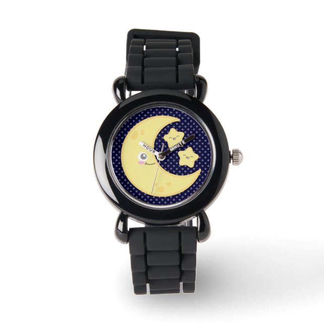 Kawaii Moon en Stars Watch Horloge (Voorkant)