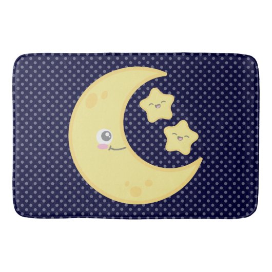 Kawaii Moon & Stars Bath Mat (Voorkant)