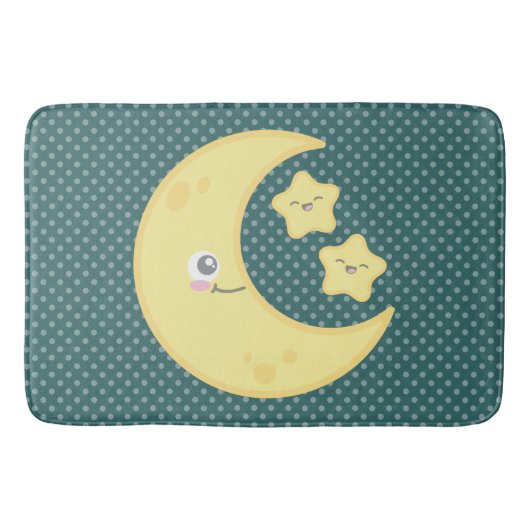 Kawaii Moon & Stars Bath Mat (Voorkant)