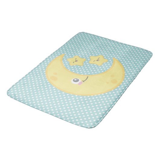 Kawaii Moon & Stars Bath Mat (Gekanteld)