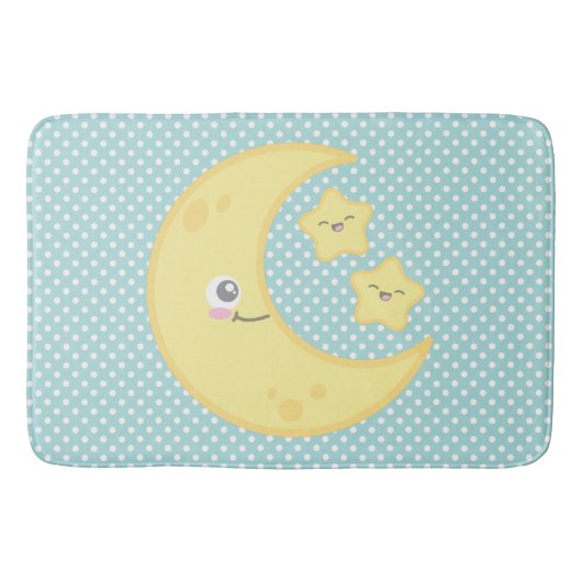 Kawaii Moon & Stars Bath Mat (Voorkant)