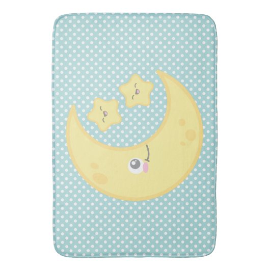 Kawaii Moon & Stars Bath Mat (Voorkant Verticaal)