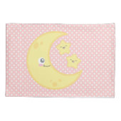 Kawaii Moon & Stars Pillow Hoesje Set Kussensloop (Achterkant-Links)