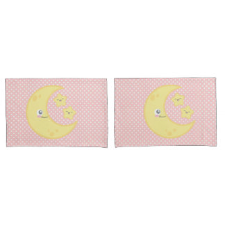 Kawaii Moon & Stars Pillow Hoesje Set Kussensloop
