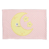 Kawaii Moon & Stars Pillow Hoesje Set Kussensloop (Voorkant-Links)