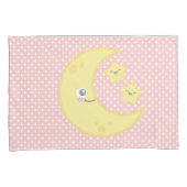 Kawaii Moon & Stars Pillow Hoesje Set Kussensloop (Voorkant-Rechts)