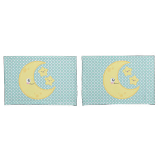 Kawaii Moon & Stars Pillow Hoesje Set Kussensloop