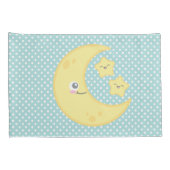 Kawaii Moon & Stars Pillow Hoesje Set Kussensloop (Achterkant-Rechts)