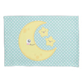 Kawaii Moon & Stars Pillow Hoesje Set Kussensloop (Voorkant-Links)