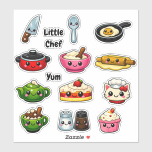 Kawaii Moppertje Kleine Chef Student Beloningsstic Sticker