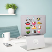 Kawaii Moppertje Kleine Chef Student Beloningsstic Sticker (Laptop op bureau)
