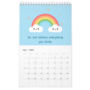 Kawaii Motivatie Positieve Bevestigingskalender Kalender