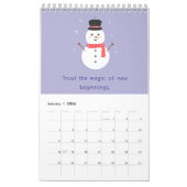 Kawaii Motivatie Positieve Bevestigingskalender Kalender (Jan 2026)