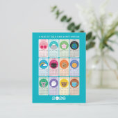 Kawaii Motivatie & Zelfzorg 2026 Kalender Briefkaart (Staand voorkant)