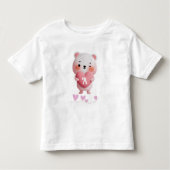 Kawaii Mouse with Monogram Hearts Kinder Shirts (Voorkant)
