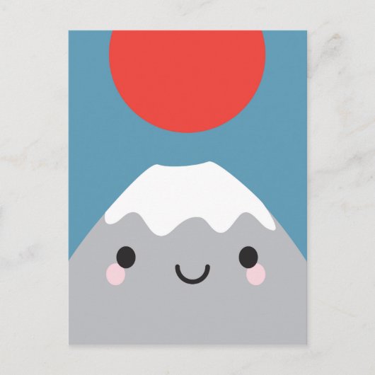Kawaii Mt Fuji San Briefkaart (Voorkant)