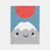 Kawaii Mt Fuji San Fleece Deken (Voorkant)