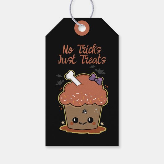 Kawaii Muffin Halloween Cadeaulabel (Voorkant)