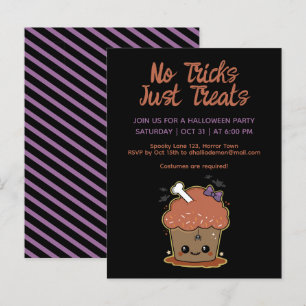Kawaii Muffin Halloween Party Briefkaart