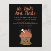 Kawaii Muffin Halloween Party Briefkaart (Voorkant)