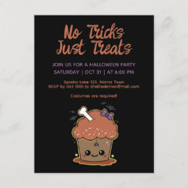 Kawaii Muffin Halloween Party Briefkaart